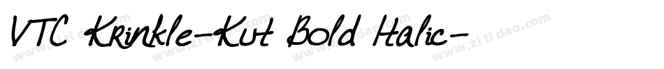 VTC Krinkle-Kut Bold Italic字体转换